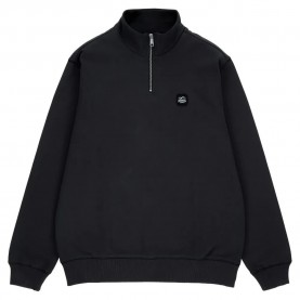 Блуза Makia Patch half zip sweatshirt - Black (Carbon Black) блуза,мъжки,пуловери,makia,patch,half,zip,sweatshirt,black,(carbon,black)
