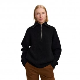 блуза,мъжки,пуловери,дамски,пуловери,makia,tove,knit,half,zip,sweater,black,(black)