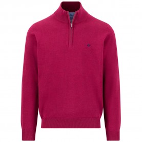 Блуза Fynch hatton 1614215 half zip sweater - Red (Grape) блуза,мъжки,пуловери,дамски,пуловери,fynch,hatton,1614215,half,zip,sweater,red,(grape)