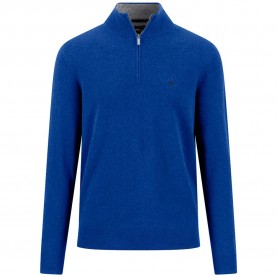 Блуза Fynch hatton 1614802 half zip sweater - Blue (Cobalt) блуза,мъжки,пуловери,дамски,пуловери,fynch,hatton,1614802,half,zip,sweater,blue,(cobalt)