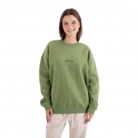 блуза,дамски,блузи,hurley,script,only,sweatshirt,green,(malverde)