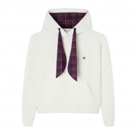 Суичър Silbon 210110 hoodie - Beige (Ecru) суичър,дамски,блузи,silbon,210110,hoodie,beige,(ecru)