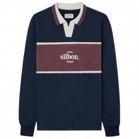 Блуза с яка Silbon Relaxed Fit Polo Stories sweatshirt - Blue (Navy Blue) блуза,с,яка,мъжки,пуловери,silbon,relaxed,fit,polo,stories,sweatshirt,blue,(navy,blue)