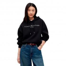 Суичър Tommy hilfiger WW0WW47832 hoodie - Black (Black) суичър,дамски,блузи,tommy,hilfiger,ww0ww47832,hoodie,black,(black)