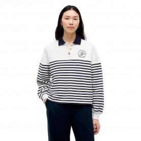 Блуза Tommy hilfiger WW0WW50036 sweatshirt - White (Wide Strp Ecru / Dark Night Navy) блуза,дамски,блузи,tommy,hilfiger,ww0ww50036,sweatshirt,white,(wide,strp,ecru,dark,night,navy)