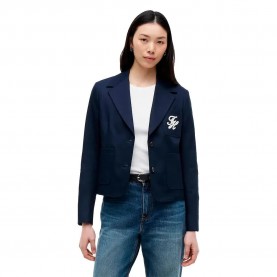 Сако Tommy hilfiger WW0WW50146 blazer - Blue (Dark Night Navy) сако,дамски,сака,tommy,hilfiger,ww0ww50146,blazer,blue,(dark,night,navy)