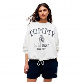 Блуза Tommy hilfiger WW0WW50941 sweatshirt - White (Ecru) блуза,дамски,блузи,tommy,hilfiger,ww0ww50941,sweatshirt,white,(ecru)