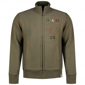 Блуза Aeronautica militare 262FE2114UF00686 full zip sweatshirt - Green (Tea Leaf) блуза,мъжки,пуловери,aeronautica,militare,262fe2114uf00686,full,zip,sweatshirt,green,(tea,leaf)