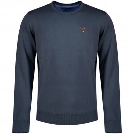 Блуза Aeronautica militare 262MA1631UL00506 sweater - Blue (Shark) блуза,мъжки,пуловери,дамски,пуловери,aeronautica,militare,262ma1631ul00506,sweater,blue,(shark)