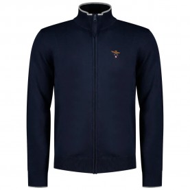 Блуза Aeronautica militare 262MA1632UL00506 full zip sweater - Blue (Blue Navy) блуза,мъжки,пуловери,дамски,пуловери,aeronautica,militare,262ma1632ul00506,full,zip,sweater,blue,(blue,navy)