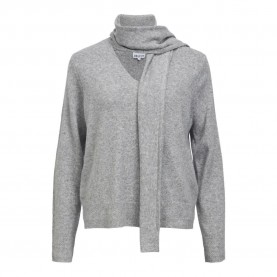 блуза,мъжки,пуловери,дамски,пуловери,vila,chuma,high,neck,sweater,grey,(light,grey,melange)