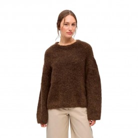 Блуза Vila Harry sweater - Brown (Carafe / Detail Melange) блуза,мъжки,пуловери,дамски,пуловери,vila,harry,sweater,brown,(carafe,detail,melange)