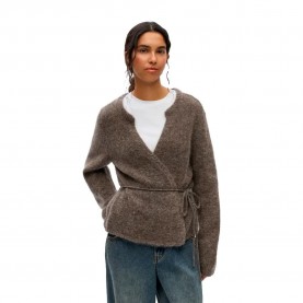 Жилетка Vila Nete cardigan - Brown (Carafe / Detail Melange) жилетка,мъжки,пуловери,дамски,пуловери,vila,nete,cardigan,brown,(carafe,detail,melange)