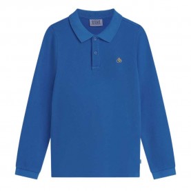 Scotch & soda 183384 long sleeve polo - Blue (Strong Blue) дамски,блузи,с,яка,мъжки,блузи,с,яка,scotch,&,soda,183384,long,sleeve,polo,blue,(strong,blue)