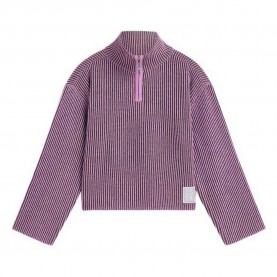 Блуза Scotch & soda 183500 half zip sweater - Pink (African Violet / Olive Night) блуза,мъжки,пуловери,дамски,пуловери,scotch,&,soda,183500,half,zip,sweater,pink,(african,violet,olive,night)