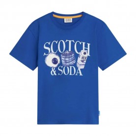 Тениска Scotch & soda 184442 Relaxed Fit short sleeve T-shirt - Blue (Strong Blue) тениска,мъжки,тениски,дамски,тениски,scotch,&,soda,184442,relaxed,fit,short,sleeve,t,shirt,blue,(strong,blue)