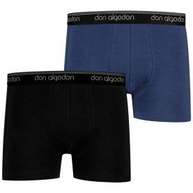Боксерки Don algodon DAB0005 boxers 2 units - Multicolor (Black / Anthracite) боксерки,мъжко,бельо,don,algodon,dab0005,boxers,2,units,multicolor,(black,anthracite)
