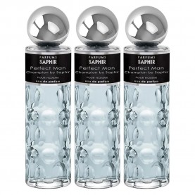 мъжки,парфюми,saphir,perfect,man,champion,200ml,eau,de,parfum,3,units,clear,(blue)