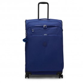Kipling New Youri Spin L 100L trolley bag - Blue (Diamond Wave Emboss) куфари,kipling,new,youri,spin,l,100l,trolley,bag,blue,(diamond,wave,emboss)