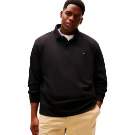 Tommy hilfiger MW0MW34102 long sleeve polo - Black (Black) дамски,блузи,с,яка,мъжки,блузи,с,яка,tommy,hilfiger,mw0mw34102,long,sleeve,polo,black,(black)
