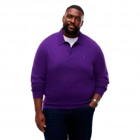 Tommy hilfiger MW0MW42047 long sleeve polo - Purple (Tuscan Grape) дамски,блузи,с,яка,мъжки,блузи,с,яка,tommy,hilfiger,mw0mw42047,long,sleeve,polo,purple,(tuscan,grape)