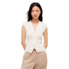 Елек Tommy hilfiger WW0WW50075 knitted vest - White (Ivory Petal) елек,мъжки,пуловери,дамски,пуловери,tommy,hilfiger,ww0ww50075,knitted,vest,white,(ivory,petal)