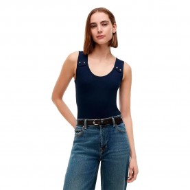 Тениска Tommy hilfiger WW0WW52112 sleeveless T-shirt - Blue (Dark Night Navy) тениска,мъжки,тениски,дамски,тениски,tommy,hilfiger,ww0ww52112,sleeveless,t,shirt,blue,(dark,night,navy)