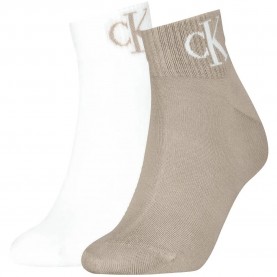 Чорапи Calvin klein 701228813 Quarter short socks 2 pairs - Multicolor (Beige) чорапи,мъжки,чорапи,дамски,чорапи,calvin,klein,701228813,quarter,short,socks,2,pairs,multicolor,(beige)