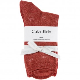 Чорапи Calvin klein 701241216 socks 4 pairs - Red (Rust Red) чорапи,мъжки,чорапи,дамски,чорапи,calvin,klein,701241216,socks,4,pairs,red,(rust,red)