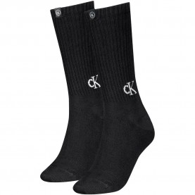 чорапи,мъжки,чорапи,дамски,чорапи,calvin,klein,logo,tab,long,socks,2,pairs,black,(black)