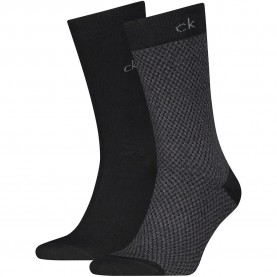 чорапи,мъжки,чорапи,дамски,чорапи,calvin,klein,mouline,structure,socks,2,pairs,black,(black)