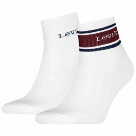 Чорапи Levi´s ® 701241857 Quarter socks 2 pairs - White (White / Red / Blue) чорапи,мъжки,чорапи,дамски,чорапи,levi´s,®,701241857,quarter,socks,2,pairs,white,(white,red,blue)