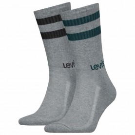 Чорапи Levi´s ® Sport Stripe crew socks 2 pairs - Grey (Grey / Green) чорапи,мъжки,чорапи,дамски,чорапи,levi´s,®,sport,stripe,crew,socks,2,pairs,grey,(grey,green)