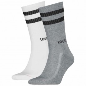 Чорапи Levi´s ® Sport Stripe crew socks 2 pairs - White / Grey (Grey / White) чорапи,мъжки,чорапи,дамски,чорапи,levi´s,®,sport,stripe,crew,socks,2,pairs,white,grey,(grey,white)