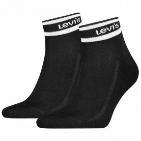 Чорапи Levi´s ® Sport Stripe Quarter short socks 2 pairs - Black (Black) чорапи,мъжки,чорапи,дамски,чорапи,levi´s,®,sport,stripe,quarter,short,socks,2,pairs,black,(black)