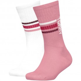 Чорапи Tommy hilfiger 701241836 crew socks 2 pairs - Multicolor (Pink) чорапи,мъжки,чорапи,дамски,чорапи,tommy,hilfiger,701241836,crew,socks,2,pairs,multicolor,(pink)