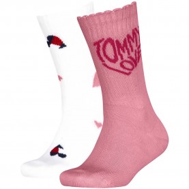 Чорапи Tommy hilfiger 701241837 crew socks 2 pairs - Multicolor (Pink) чорапи,мъжки,чорапи,дамски,чорапи,tommy,hilfiger,701241837,crew,socks,2,pairs,multicolor,(pink)