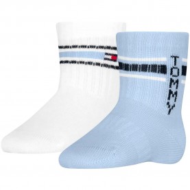 Чорапи Tommy hilfiger 701241842 crew socks 2 pairs - Multicolor (Light Blue) чорапи,мъжки,чорапи,дамски,чорапи,tommy,hilfiger,701241842,crew,socks,2,pairs,multicolor,(light,blue)