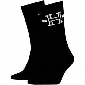 Чорапи Tommy hilfiger 701241855 crew socks 2 pairs - Black (Black) чорапи,мъжки,чорапи,дамски,чорапи,tommy,hilfiger,701241855,crew,socks,2,pairs,black,(black)