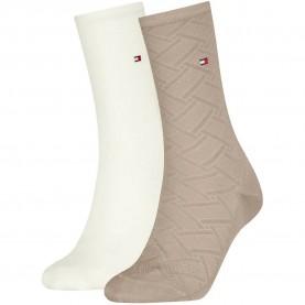 Чорапи Tommy hilfiger 701242181 socks 2 pairs - Beige / White (Sand) чорапи,мъжки,чорапи,дамски,чорапи,tommy,hilfiger,701242181,socks,2,pairs,beige,white,(sand)