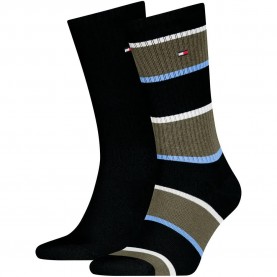 Чорапи Tommy hilfiger 701242191 crew socks 2 pairs - Black (Black) чорапи,мъжки,чорапи,дамски,чорапи,tommy,hilfiger,701242191,crew,socks,2,pairs,black,(black)