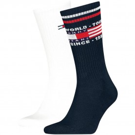 чорапи,мъжки,чорапи,дамски,чорапи,tommy,hilfiger,701242192,crew,socks,2,pairs,white,blue,(navy)