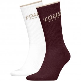Чорапи Tommy hilfiger 701242194 crew socks 2 pairs - Multicolor (Deep Rouge) чорапи,мъжки,чорапи,дамски,чорапи,tommy,hilfiger,701242194,crew,socks,2,pairs,multicolor,(deep,rouge)