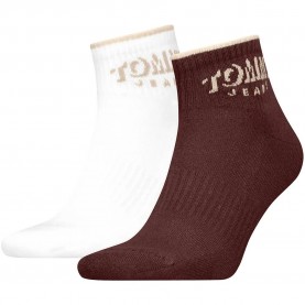 Чорапи Tommy hilfiger 701242195 Quarter short socks 2 pairs - Multicolor (Deep Rouge) чорапи,мъжки,чорапи,дамски,чорапи,tommy,hilfiger,701242195,quarter,short,socks,2,pairs,multicolor,(deep,rouge)
