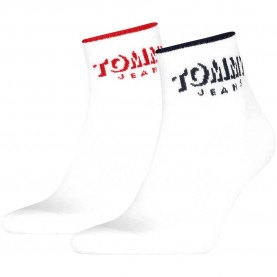 Чорапи Tommy hilfiger 701242195 Quarter short socks 2 pairs - White (White) чорапи,мъжки,чорапи,дамски,чорапи,tommy,hilfiger,701242195,quarter,short,socks,2,pairs,white,(white)