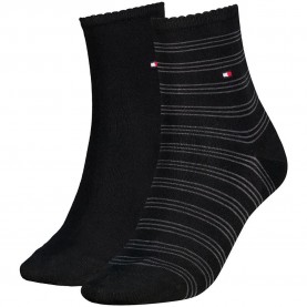 Чорапи Tommy hilfiger 701242223 short socks 2 pairs - Black (Black) чорапи,мъжки,чорапи,дамски,чорапи,tommy,hilfiger,701242223,short,socks,2,pairs,black,(black)