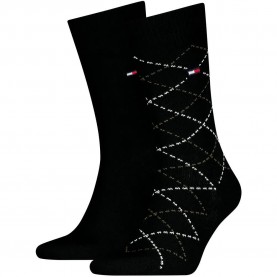 Чорапи Tommy hilfiger Argyle socks 2 pairs - Black (Black) чорапи,мъжки,чорапи,дамски,чорапи,tommy,hilfiger,argyle,socks,2,pairs,black,(black)