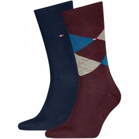 Чорапи Tommy hilfiger Check socks 2 pairs - Multicolor (Deep Rouge) чорапи,мъжки,чорапи,дамски,чорапи,tommy,hilfiger,check,socks,2,pairs,multicolor,(deep,rouge)