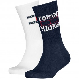 Чорапи Tommy hilfiger Graffiti Flag crew socks 2 pairs - Multicolor (Navy) чорапи,мъжки,чорапи,дамски,чорапи,tommy,hilfiger,graffiti,flag,crew,socks,2,pairs,multicolor,(navy)