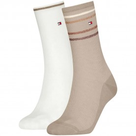 Чорапи Tommy hilfiger Lurex Stripe socks 2 pairs - Multicolor (Sand) чорапи,мъжки,чорапи,дамски,чорапи,tommy,hilfiger,lurex,stripe,socks,2,pairs,multicolor,(sand)